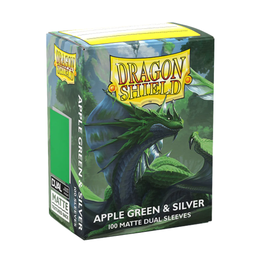 Dragon Shield Sleeves Dual Matte Apple Green Silver (100)