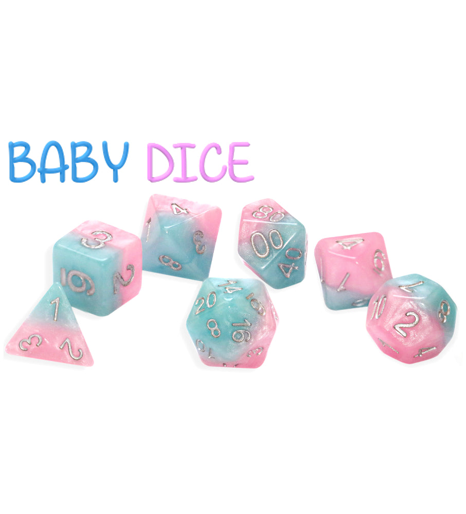 Halfsies Dice - Baby Dice 7 Die Set