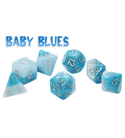 Halfsies Dice - Baby Blues 7 Die Set