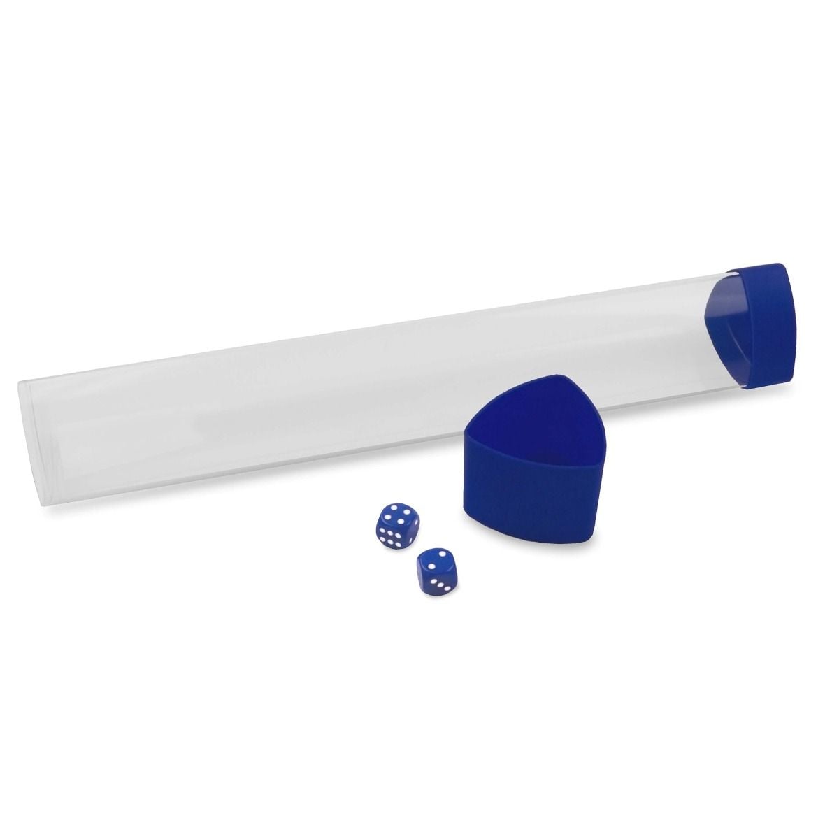 Playmat Tube with Dice Cap Blue