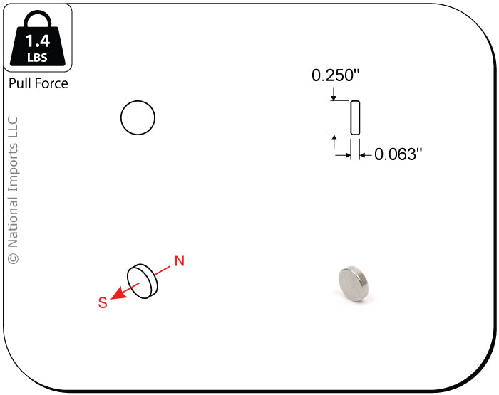 Rare Earth Magnet 0.25x 0.0625 80ct