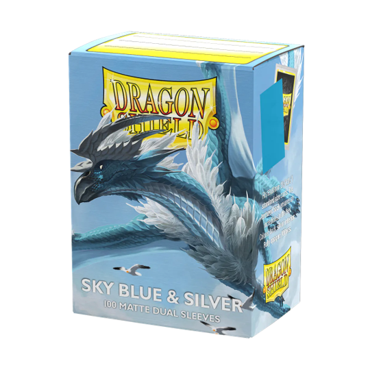Dragon Shield Sleeves Dual Matte Sky Blue Silver (100)