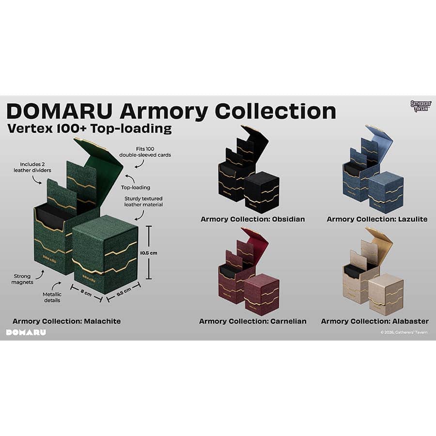 Domaru Armory Vertex 100-Plus Deck Box Carnelian