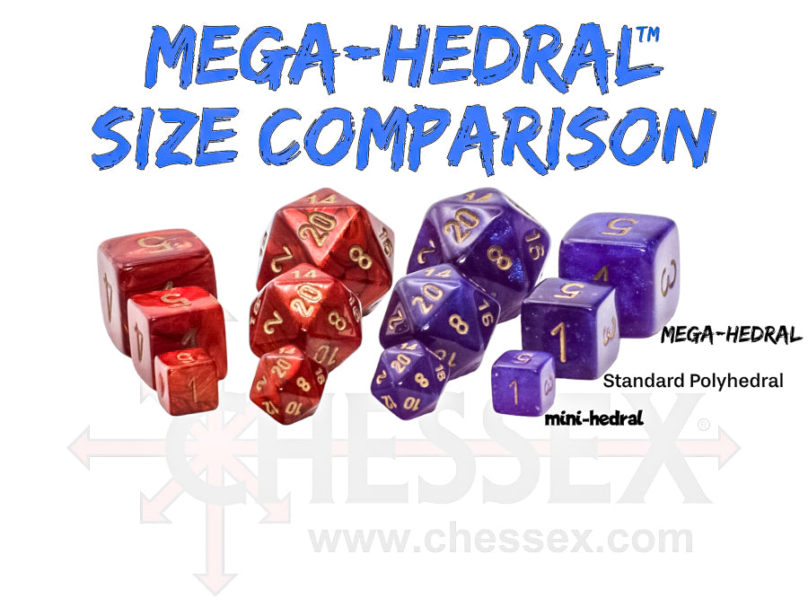 ScarabÃ‚Â® Mega-hedralÃ‚Â® ScarletÃ¢â€žÂ¢/gold 7-Die Set
