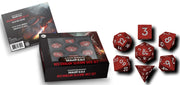 D&D Silicone 7 Dice Set Dragon Scale Red