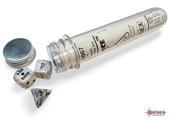 Marble Polyhedral CalciteÃ¢â€žÂ¢/black 7-Die Set +