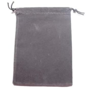 Dice Bag Suedecloth (S) Grey 4" x 5 1/2"