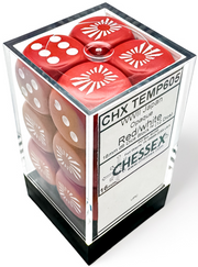 Japan War Dice Opaque Red/white 16mm d6 Dice BlockÃ¢â€žÂ¢ (12 dice)