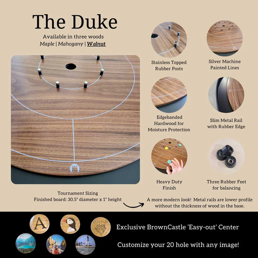 Crokinole The Duke Walnut