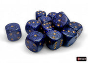 SpeckledÃ‚Â® 16mm d6 Golden CobaltÃ¢â€žÂ¢ Dice BlockÃ¢â€žÂ¢ (12 dice)