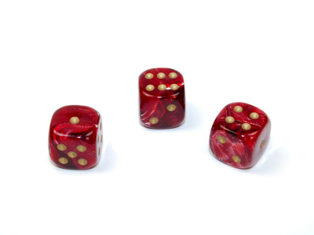 VortexÃ‚Â® 12mm d6 Burgundy/gold Dice BlockÃ¢â€žÂ¢ (36 dice)