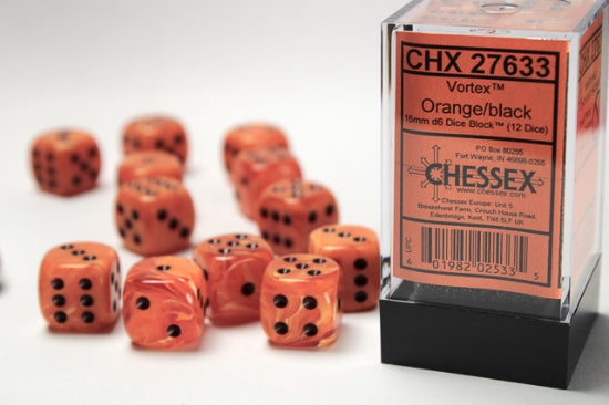 VortexÃ‚Â® 16mm d6 Orange/black Dice BlockÃ¢â€žÂ¢ (12 dice)