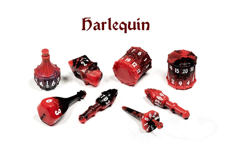 PolyHero Bard 8 Dice Set Harlequin