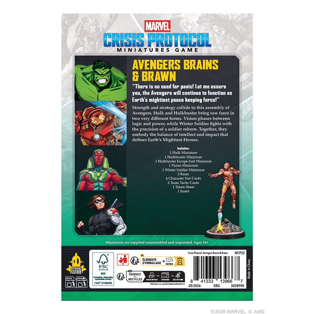 Marvel Crisis Protocol – Avengers Brains & Brawn Character Pack