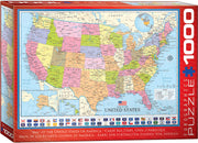 Map of the United States of America 1000pc