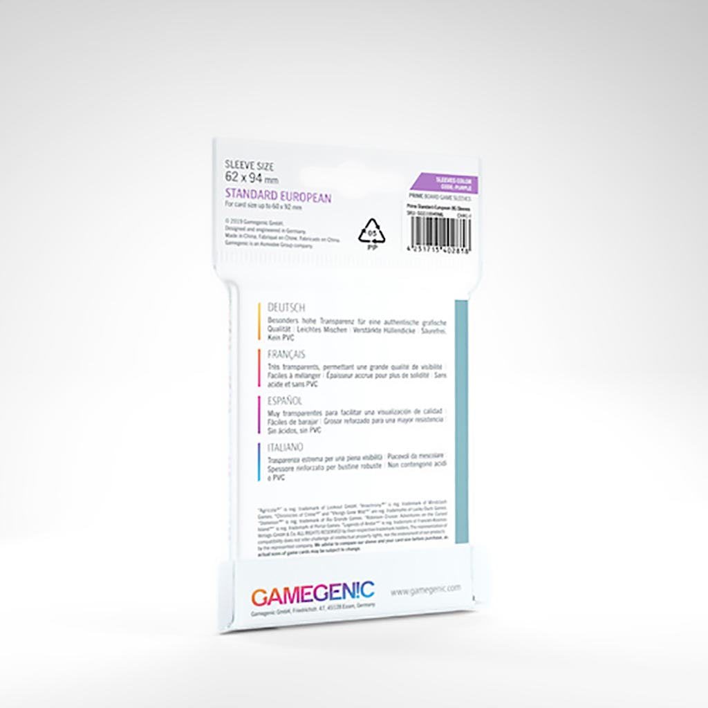 PRIME Purple BG Sleeves (50) 62 x 94 mm