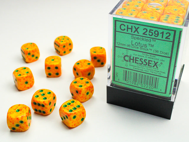 SpeckledÃ‚Â® 12mm d6 LotusÃ¢â€žÂ¢ Dice BlockÃ¢â€žÂ¢ (36 dice)