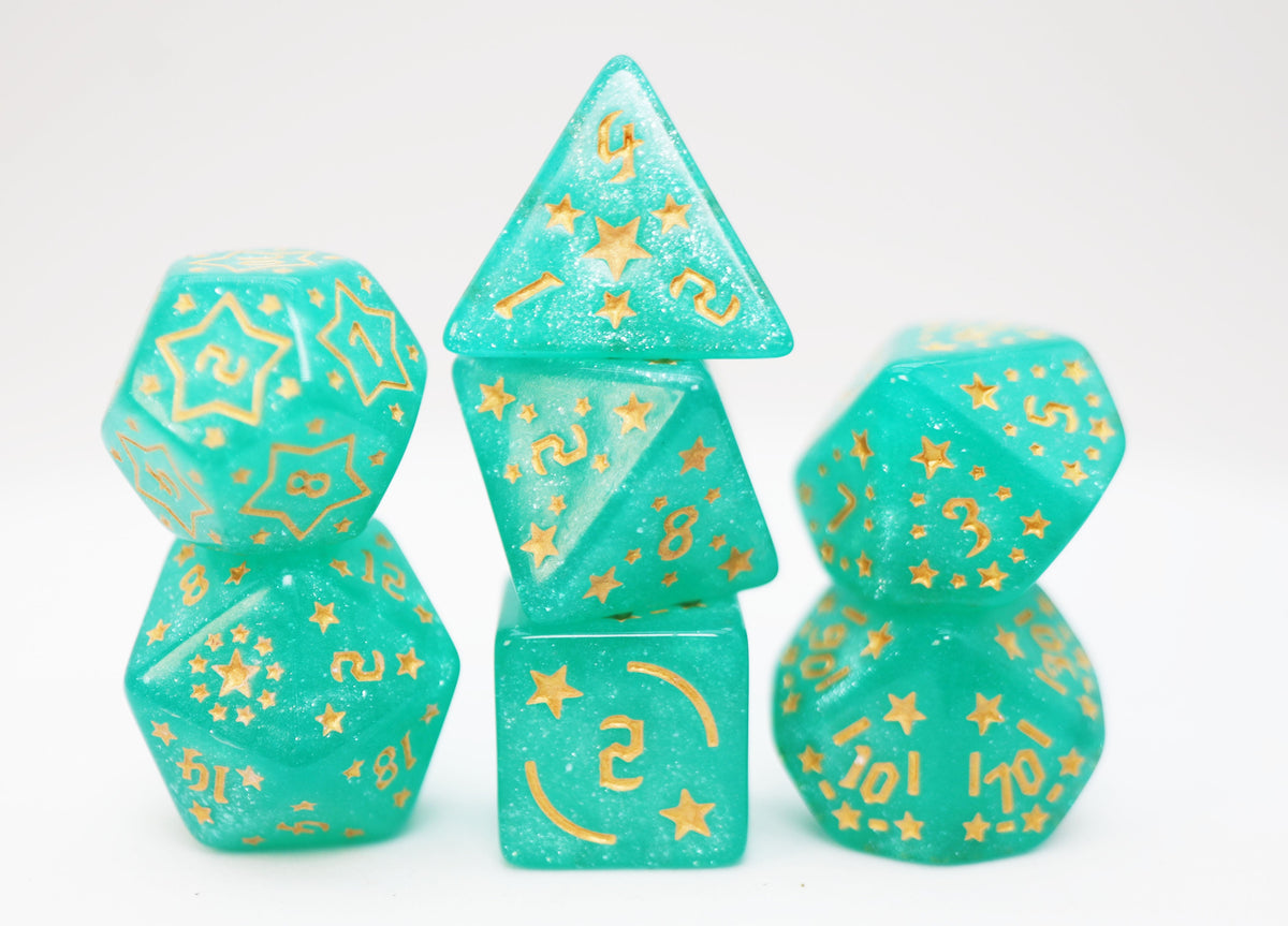 Shooting Stars RPG Dice Set Magnesium