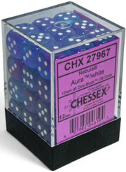 NebulaÃ‚Â® 12mm d6 AuraÃ¢â€žÂ¢/white LuminaryÃ¢â€žÂ¢ Dice BlockÃ¢â€žÂ¢ (36 dice)
