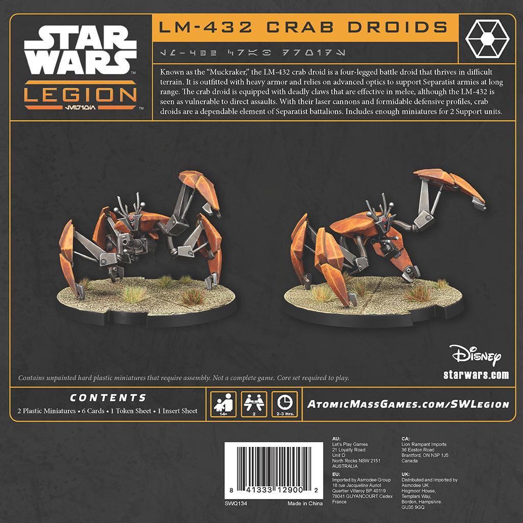 SW Legion LM-432 Crab Droid Unit Expansion
