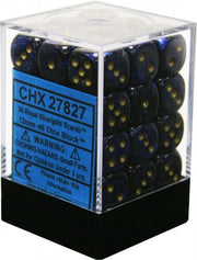 ScarabÃ‚Â® 12mm d6 Royal Blue/gold Dice BlockÃ¢â€žÂ¢ (36 dice)