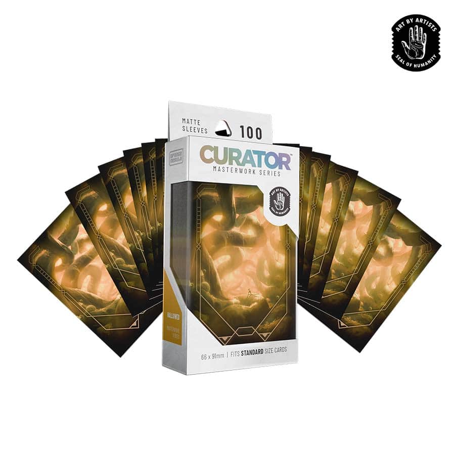 Orange Nebula Curator Sleeves (100) Hallowed