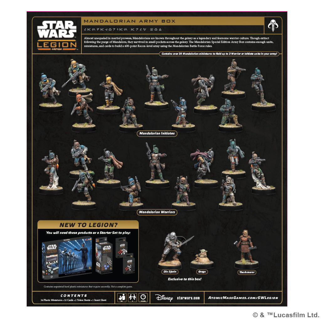 SW Legion Mandalorian Special Edition  Army Box