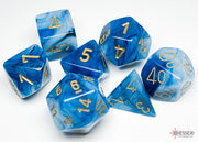 Phantom Polyhedral Teal/gold 7-Die Set