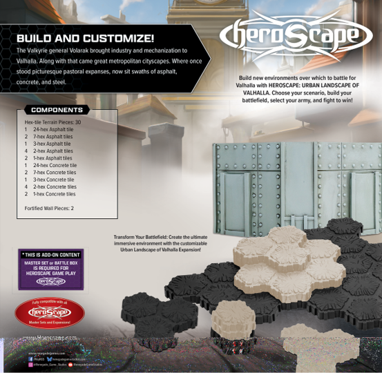 Heroscape The Urban Landscape of Valhalla Terrain Expansion