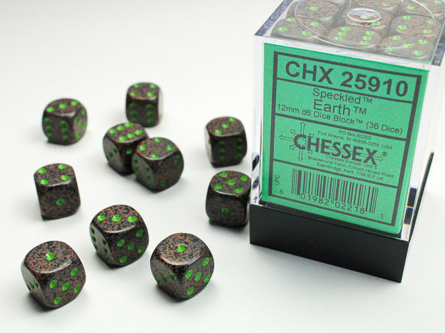 SpeckledÃ‚Â® 12mm d6 Earth Dice BlockÃ¢â€žÂ¢ (36 dice)