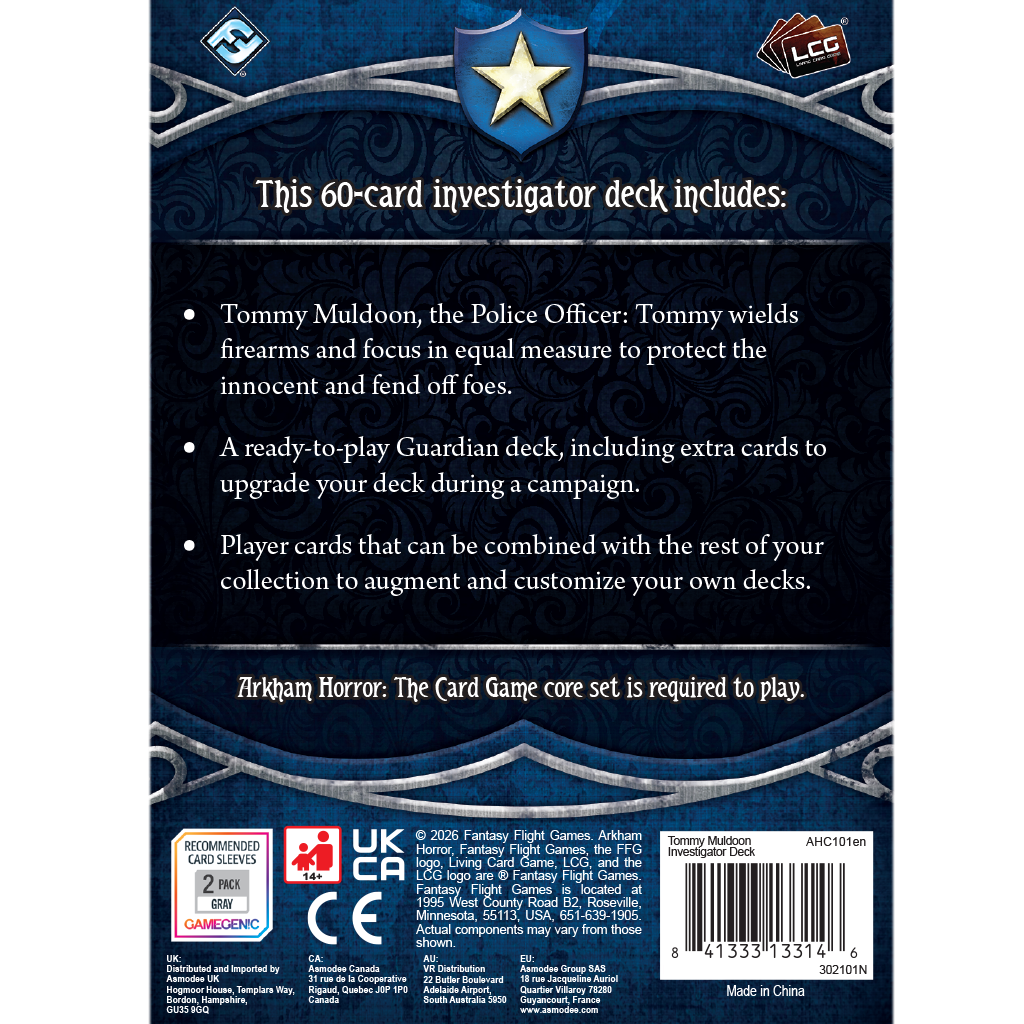 Arkham Horror The Card Game Tommy Muldoon Investigator Deck