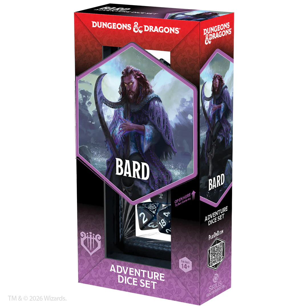 D&D Adventure Dice Bard Blue/Black