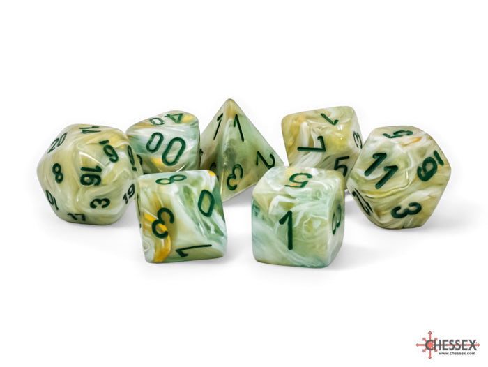 Marble Mega-hedralÃ‚Â® Green/dark green 7-Die Set