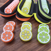 Citrus Lime Crokinole Discs 13 Pieces With Hard Carry Case