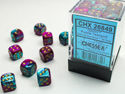 GeminiÃ‚Â® 12mm d6 Purple-Teal/gold Dice BlockÃ¢â€žÂ¢ (36 dice)