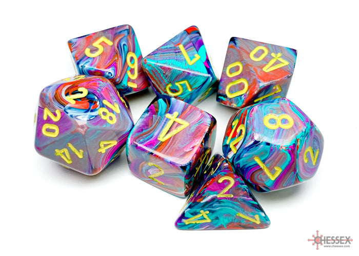 FestiveÃ‚Â® Polyhedral Mosaic/yellow 7-Die Set