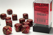 VortexÃ‚Â® 16mm d6 Burgundy/gold Dice BlockÃ¢â€žÂ¢ (12 dice)