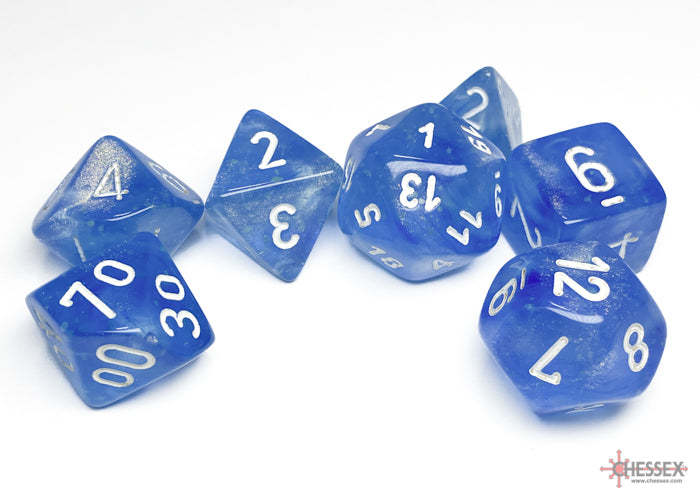 BorealisÃ‚Â® Polyhedral Sky Blue/white LuminaryÃ¢â€žÂ¢ 7-Die Set