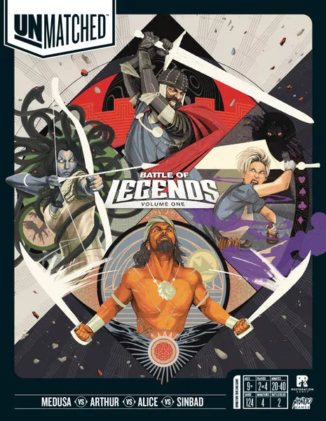 Unmatched: Battle of Legends V1 King Arthur, Alice, Medusa, Sinbad