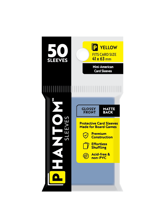 Phantom Yellow Sleeves Gloss/Matte 41x63mm Clear 50ct
