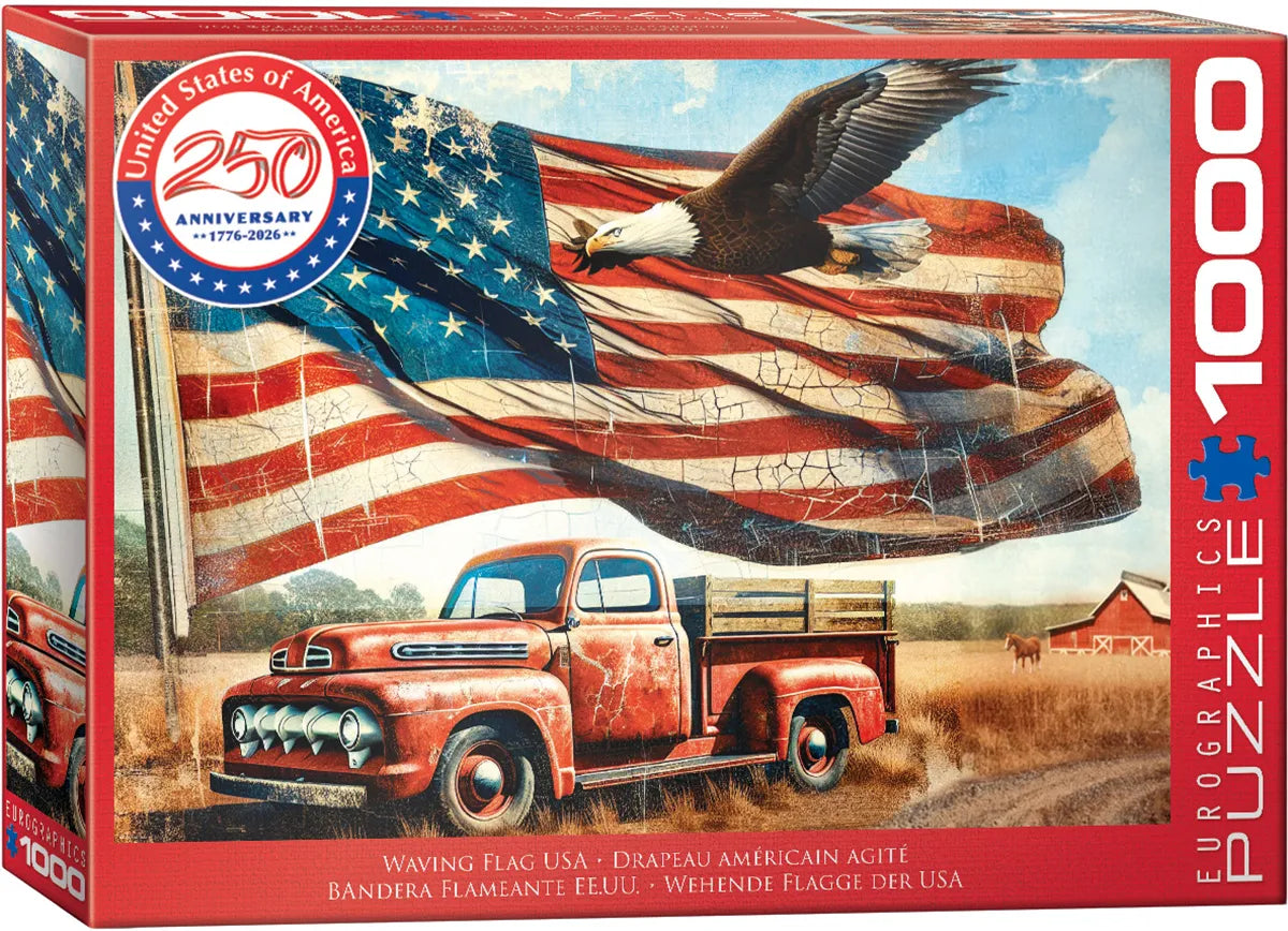 Waving Flag USA 1000pc