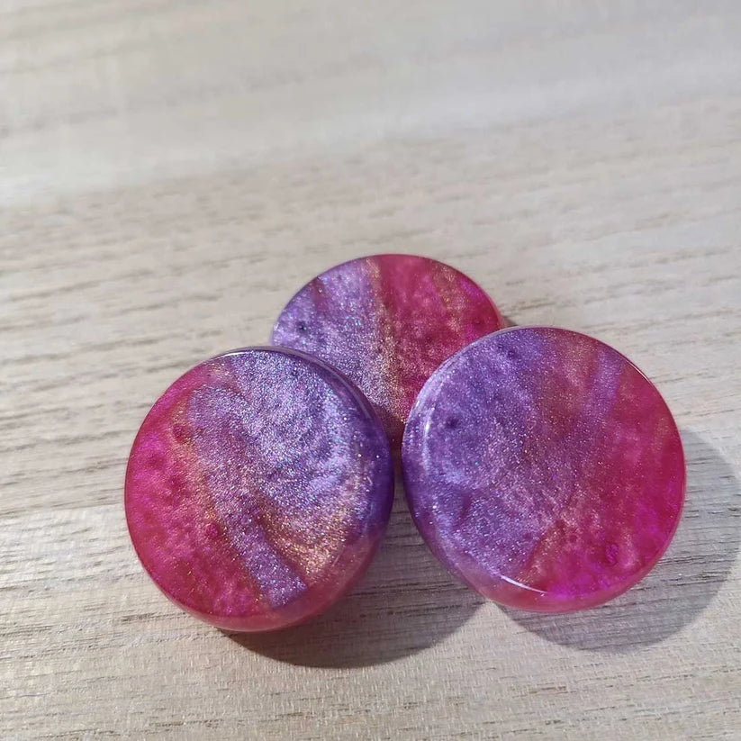 Crokinole Resin Discs Fuchsia
