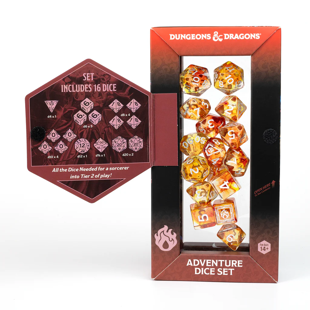 D&D Adventure Dice Sorcerer Orange