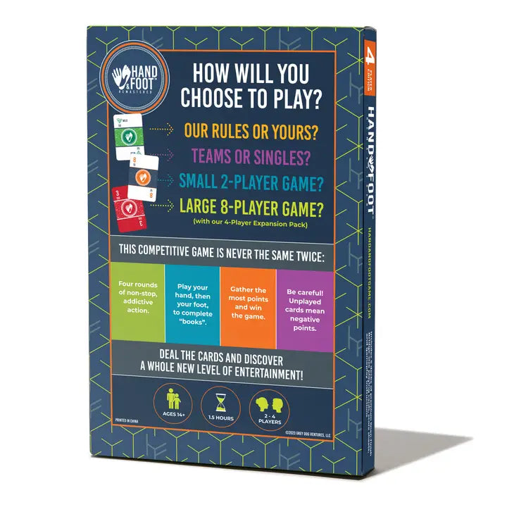 Hand & Foot Remastered Card Game 4 Players