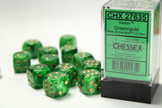 VortexÃ‚Â® 16mm d6 Green/gold Dice BlockÃ¢â€žÂ¢ (12 dice)