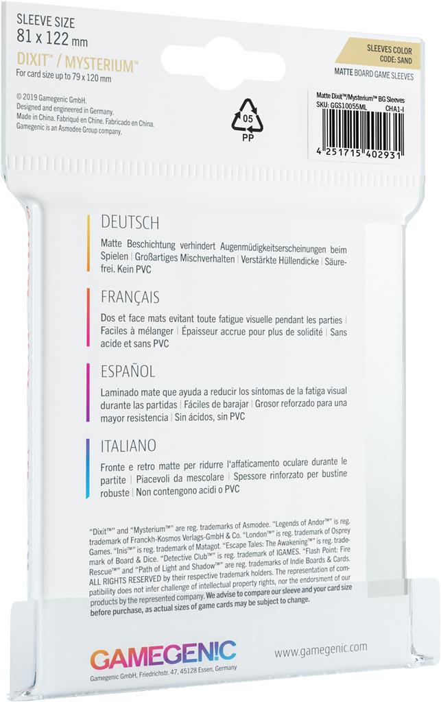 MATTE Sand  BG Sleeves (90) 81 x 122 mm