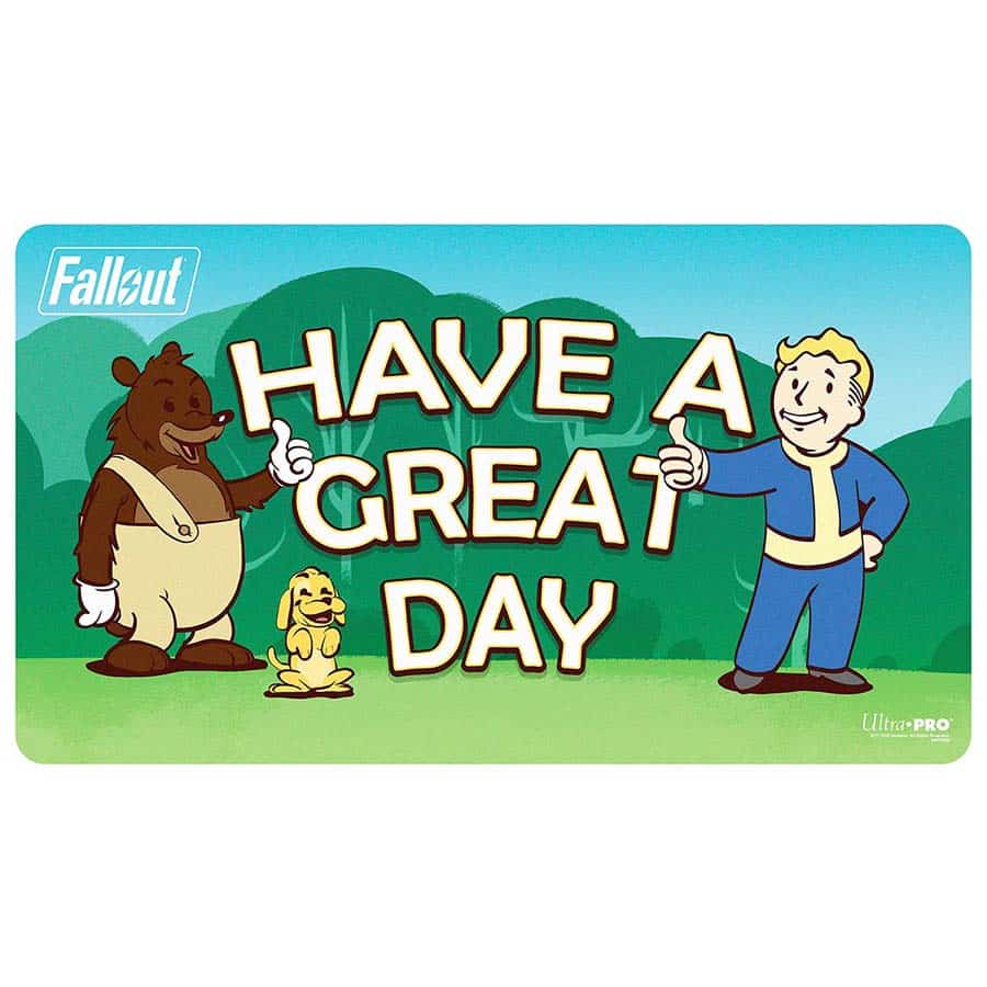 Fallout Vault Boy Have A Great Day Playmat