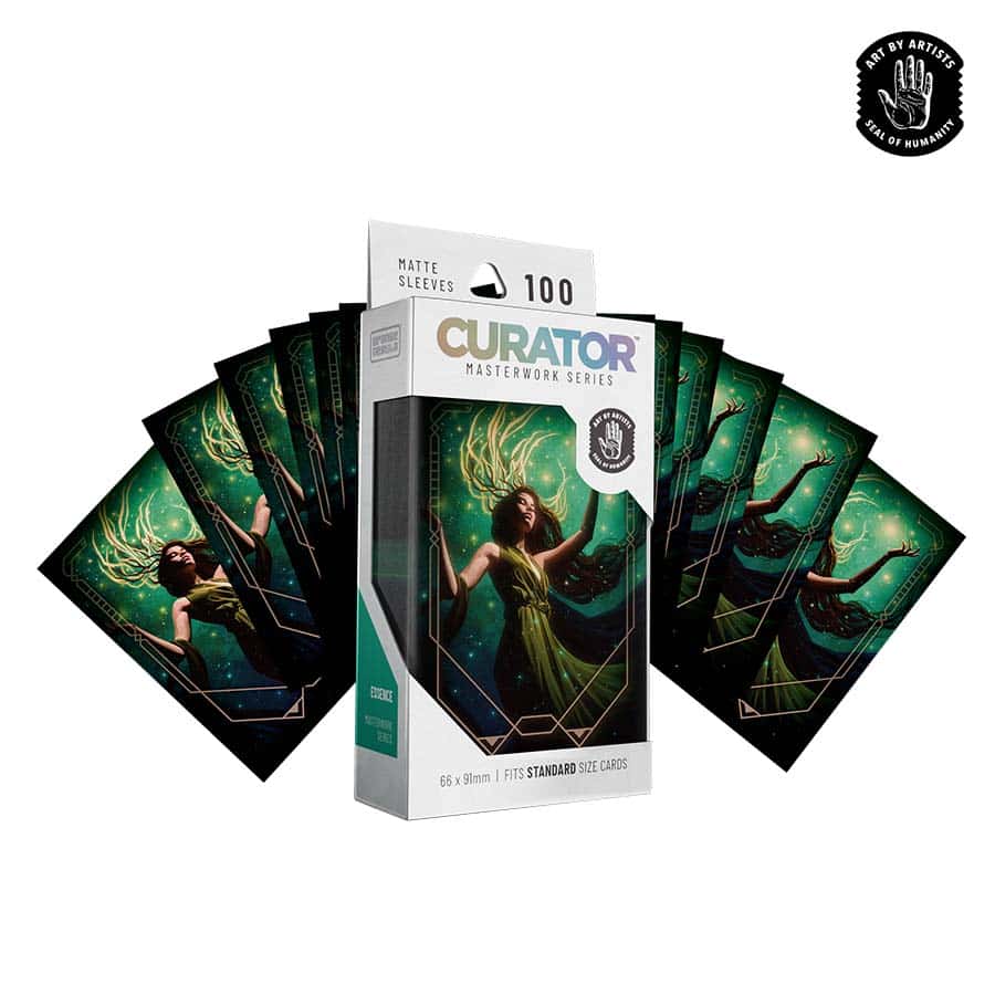 Orange Nebula Curator Sleeves (100) Essence