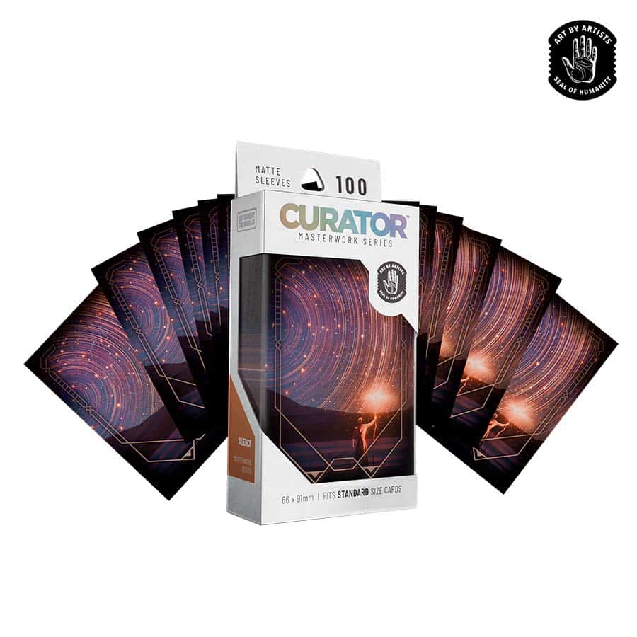 Orange Nebula Curator Sleeves (100) Silence