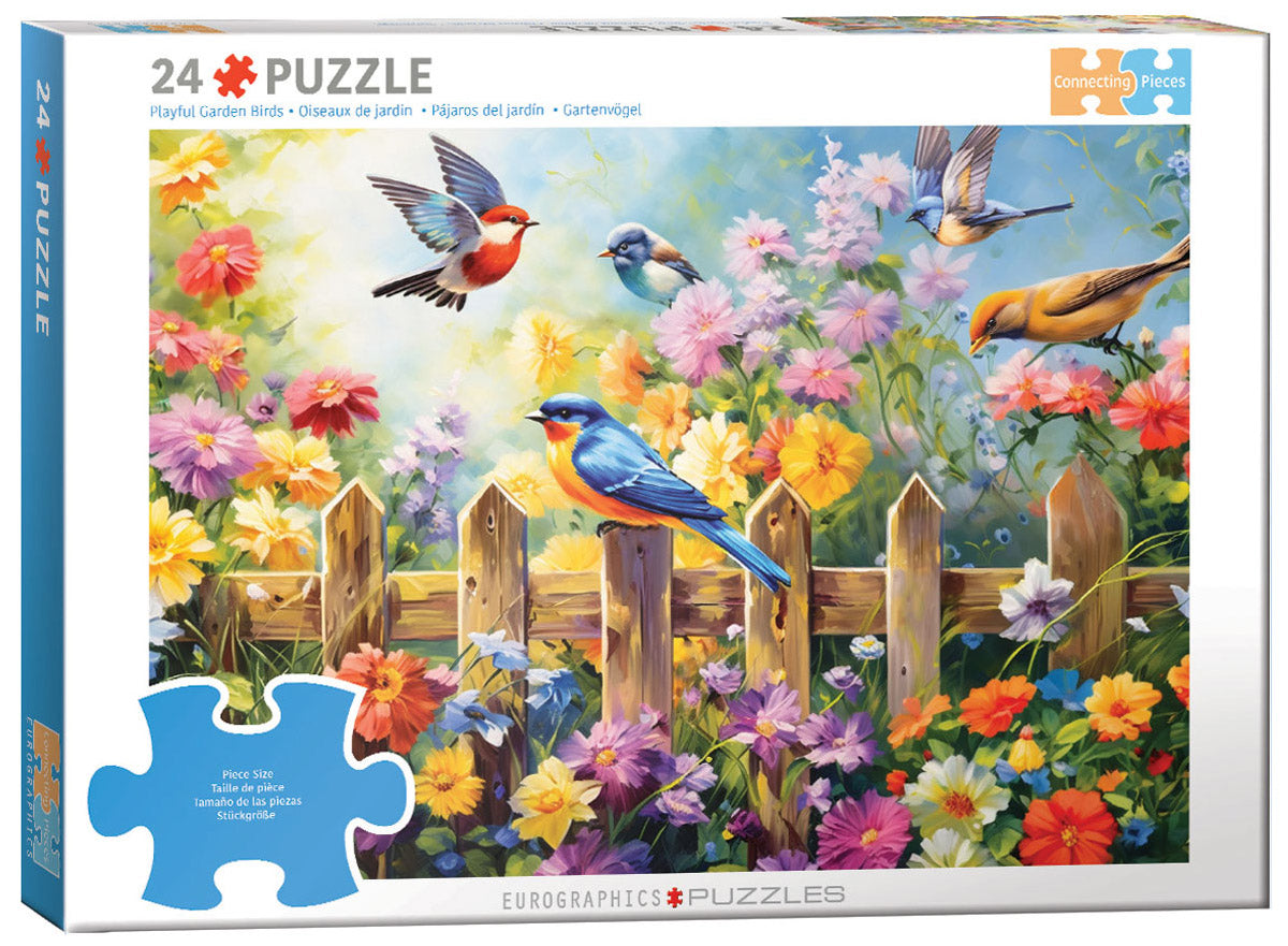 Connecting Pieces Playful Birds 24pc